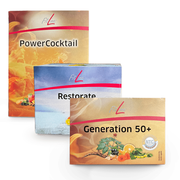 FitLine   Optimal Set 50+ | Power Cocktail + Restorate + Generation 50+